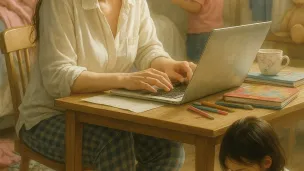 Mom multi tasking 