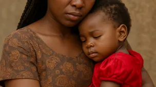 A mother and her daughter.