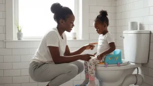 Toilet training an autistic child.