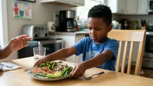 Autistic boy with picky eating refusing nourishing foods 