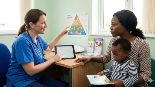 A parent undergoing nutrition counselling for autism 