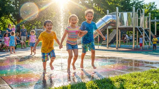 Children playing in the sunlight 