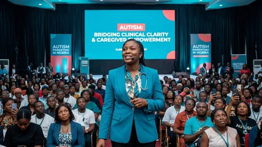 dr chisom at a conference