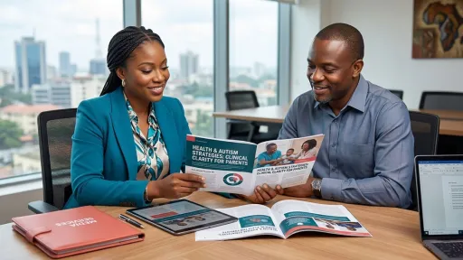 A health specialist presenting a publication to her client