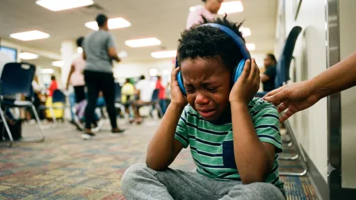 Autistic child screaming 