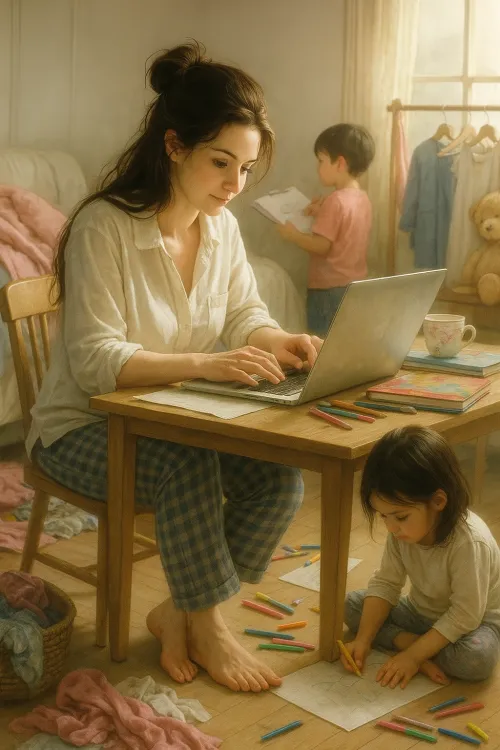 Mom multi tasking