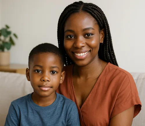 Nigerian Mom and Child